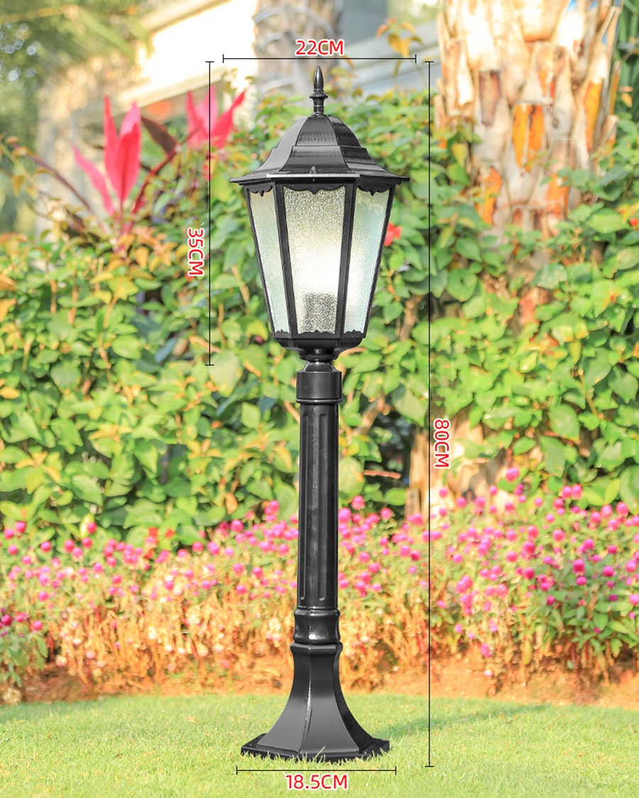 Post Top LED Light Power Outdoor Waterproof Led High Pole Landscape Light Street Post Lamp Park Villa Aluminum Garden Light