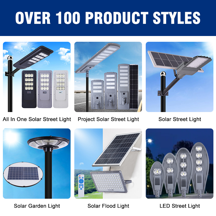 Remote Control Parking Lot Outdoor Streetlight Waterproof Ip65 500 1000 1500 2000 w Integrated All in One Led Solar Street Light