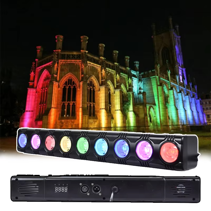 Led Linear Wall Wash Lights Mini Rgb Led Stage Wash Series bar Light 9*3W Wall Washer
