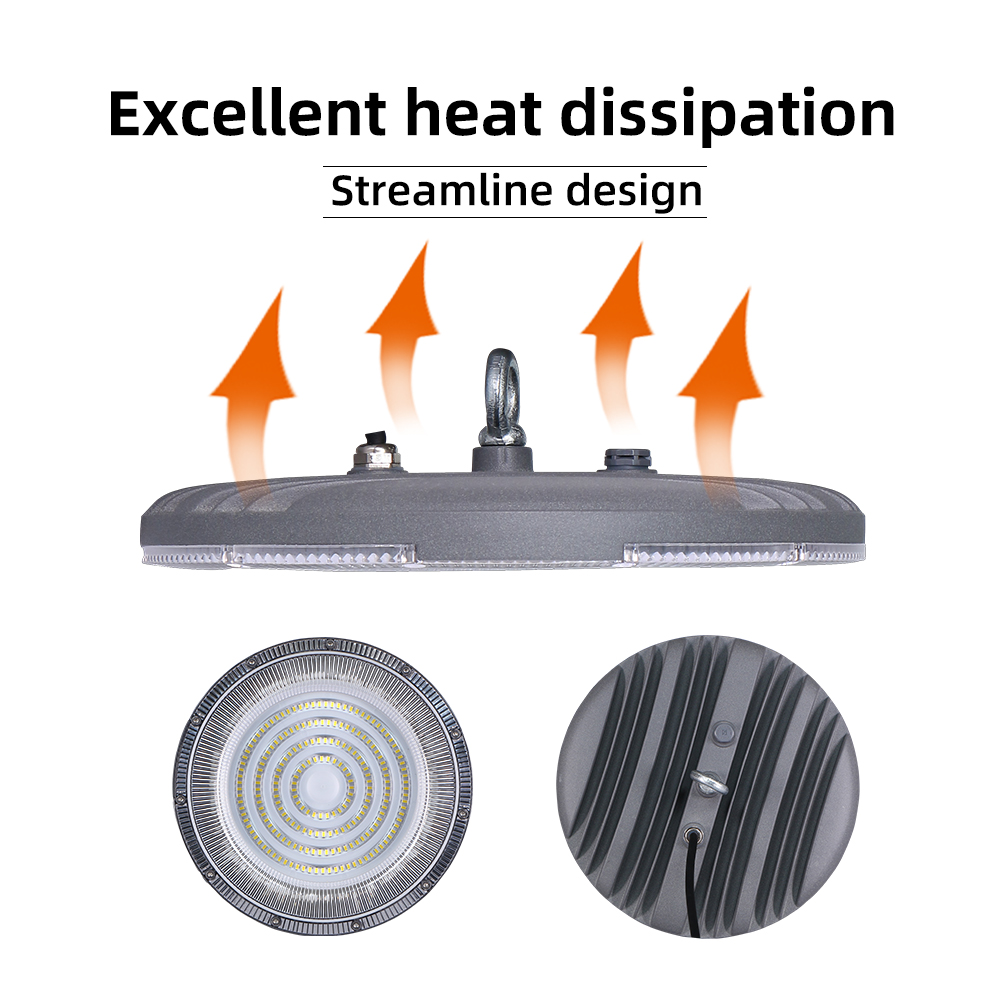 KCD Workshop Warehouse Industrial New Design Explosion-proof Lighting 50w 100w 150w 200w UFO High Lumen High Bay Light