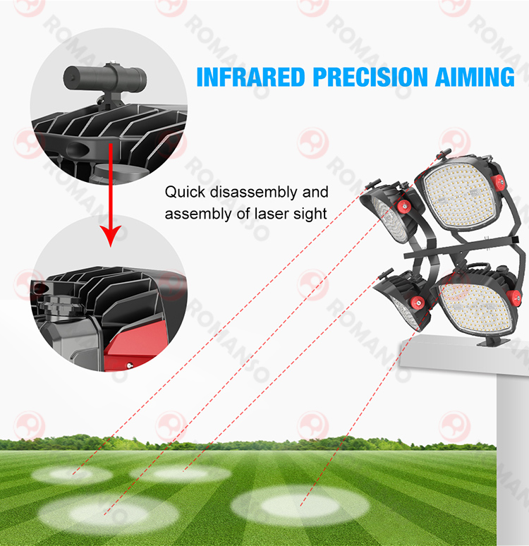 600W 800W 1000W High Mast LED Flood Lights for Outdoor Stadiums COB Chip with IP66 Rating