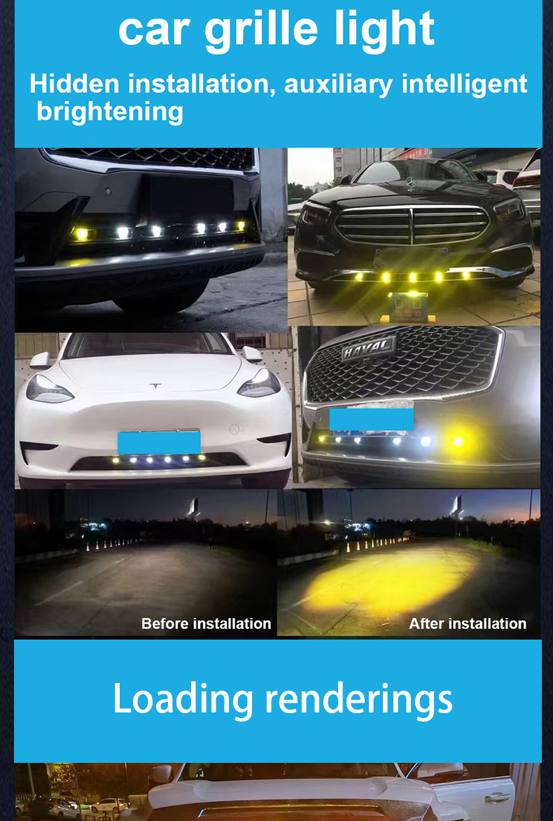 Car Spotlights Led Grille Lights Detail 1