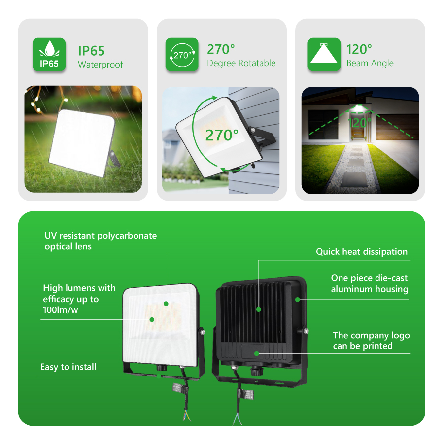 3CCT RGBCW Outdoor Garden IP65 Aluminum Spotlight LED Flood Light