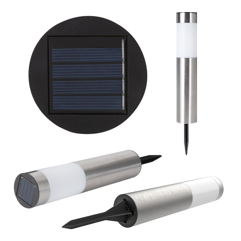 Stainless Steel LED Solar Lamp Post Top Column IP44 Rating 360 Beam Angle Daylight Alert (6000K) for Garden Landscape Lighting