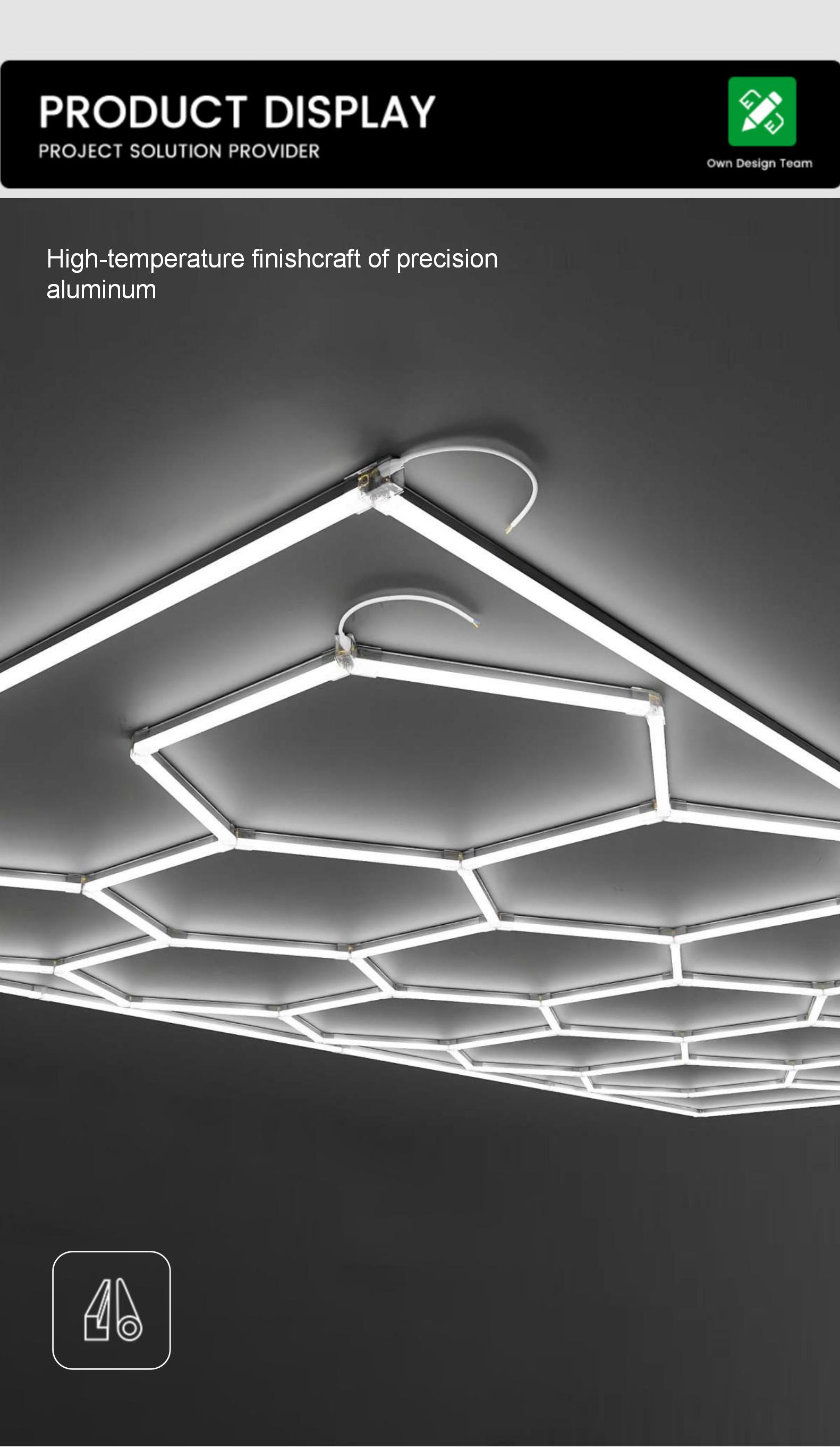 Hexagon LED light application display 1