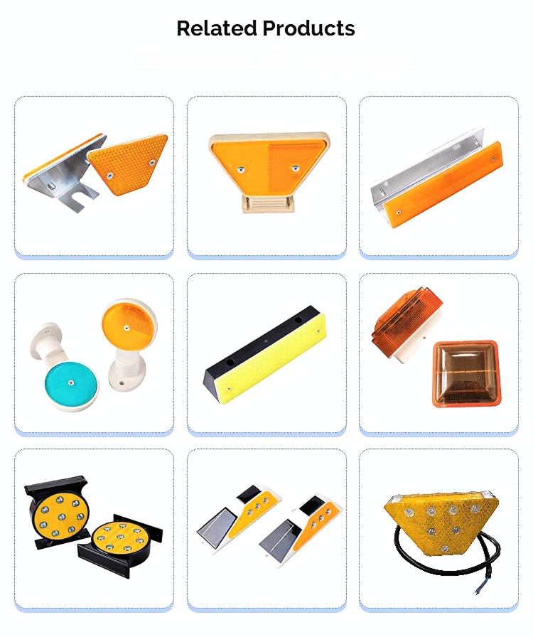 Rectangle Double Side 12 LED DC 24V IP68 Waterproof Multi-color ABS Plastic Road Safety Warning Wired Tunnel Light 90flashes/min