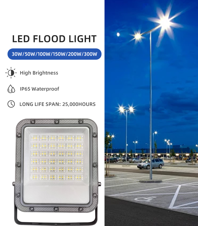 Qisen Mini AC LED Floodlight 100W-400W Range Waterproof IP65 Rating Stadium Floodlight For Outdoor Workshop Factory SMD Hotels