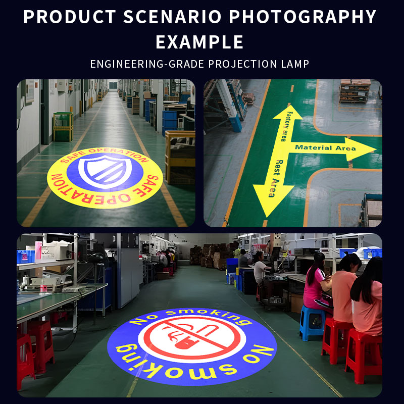 300W 600W Industrial Gobo Projector LED Safety Warning Sign Light IP67 Waterproof Warehouse Factory Virtual Floor Line Lamp