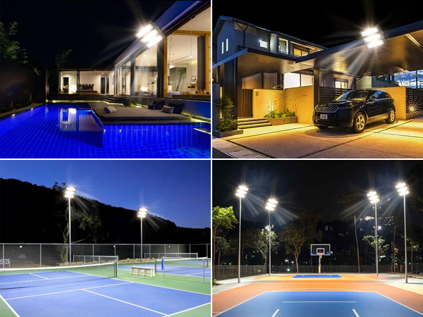 WERISE IP65 Outdoor Waterproof Sport Field Aluminum 400w Basketball Court Stadium Tunnel Garden Smart City IoT Led Flood Light