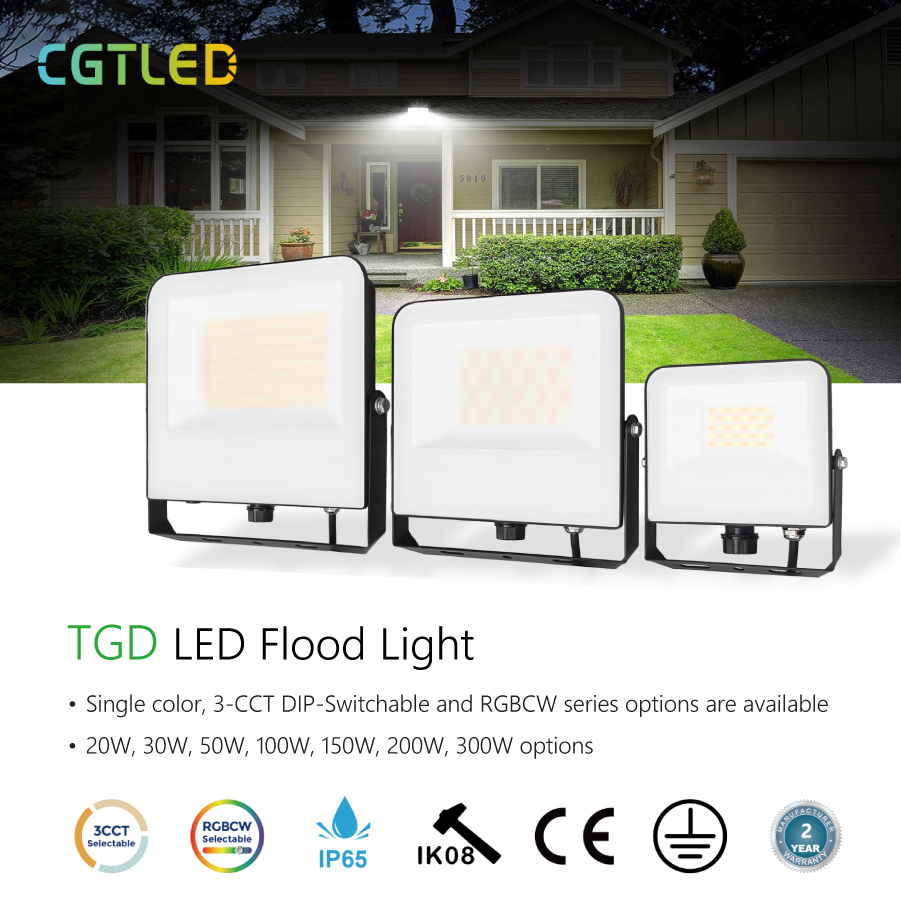 3CCT RGBCW Outdoor Garden IP65 Aluminum Spotlight LED Flood Light