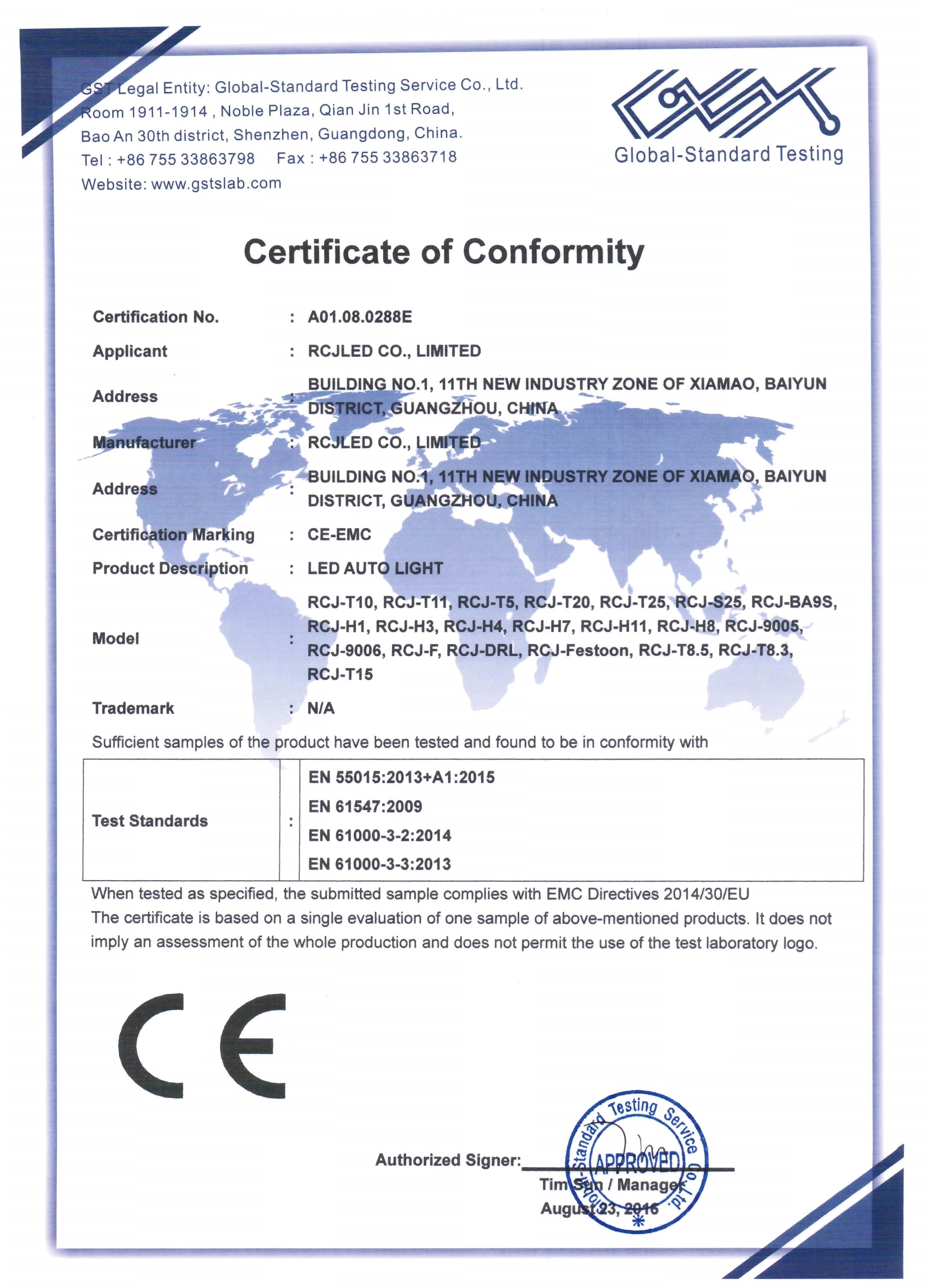 CE Certificate - LED BULB