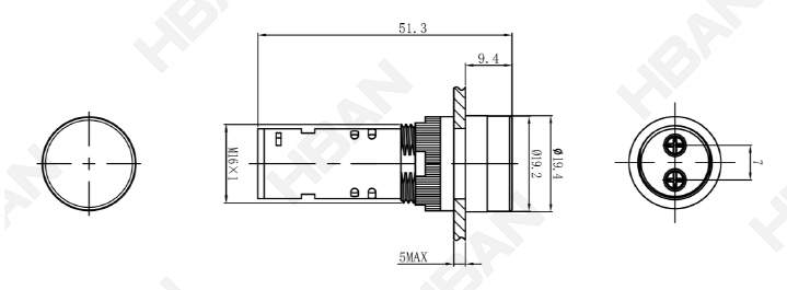 Product dimensional diagram
