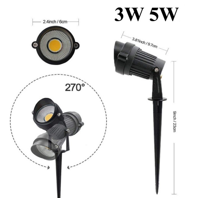 Pole Led Garden Outdoor Post Top IP65 Waterproof Outdoor 3w Outdoor Aluminum Warm White Pure White Garden Led Spike Light