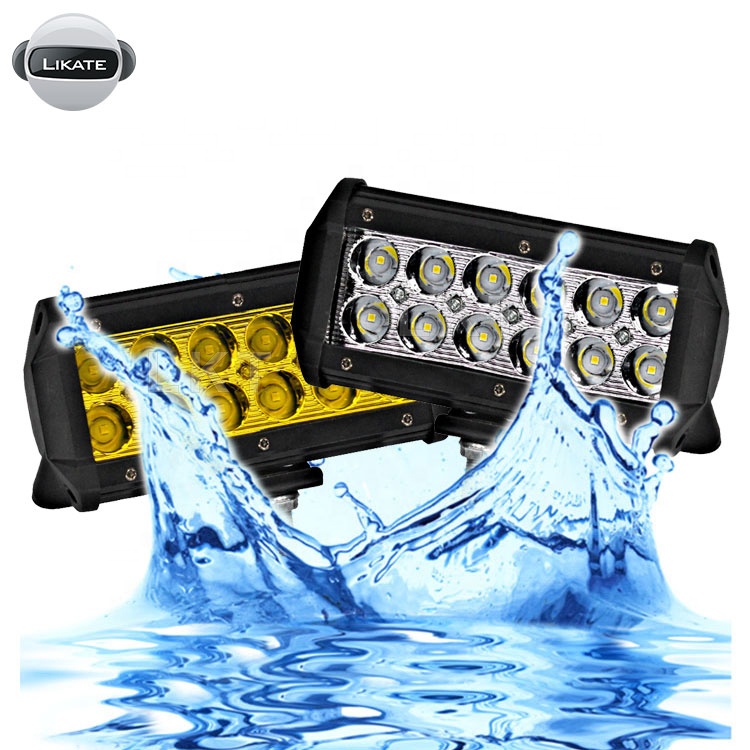 High Quality 12leds 7inch 36w 12 Led Work Light for Truck Car Atv Suv 12v 24v 6000lm Car Accessories Work Light