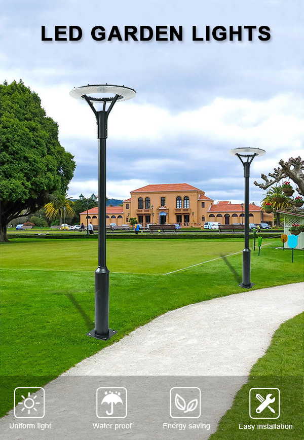 Circular Post Top Lighting Garden Lights Design 1