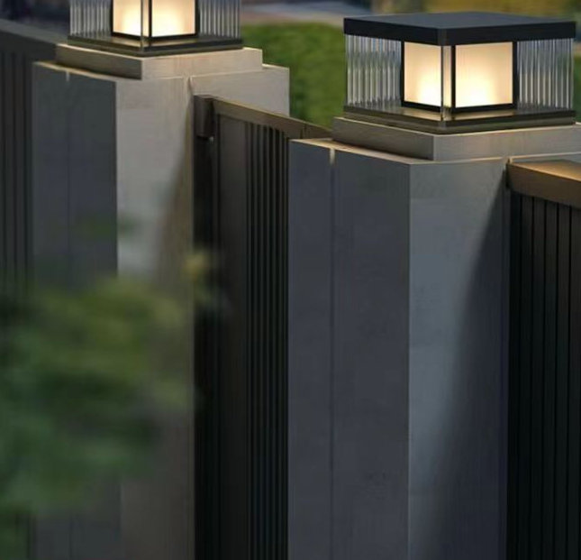 New Style Modern Simple Black LED Outdoor Post Top Light