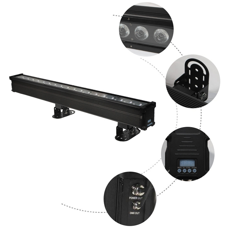 LB1815 IP65 18x10W RGBW LED Wall Washer Light DMX512 Outdoor Stage Lighting