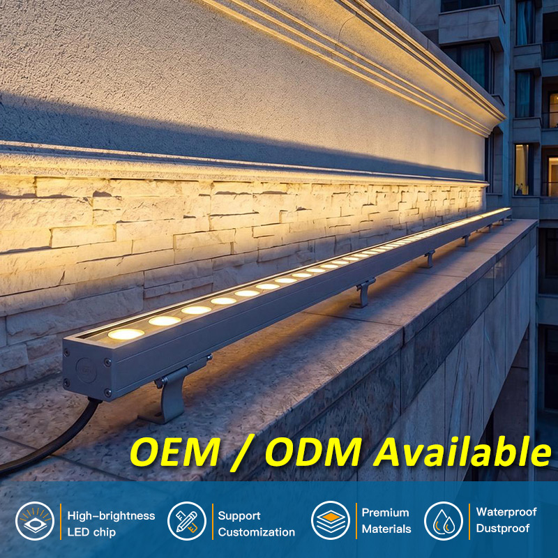 Aluminum RGB 36W220V Led Wall Washer Light For Building Exterior Wall Decoration
