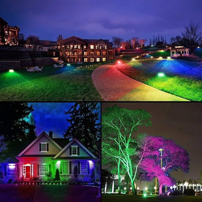IP66 Waterproof RGBW Smart Timing Music Sync Indoor Floodlights Color Changing Led Stage Landscape Grouping Flood Lights Outdoor