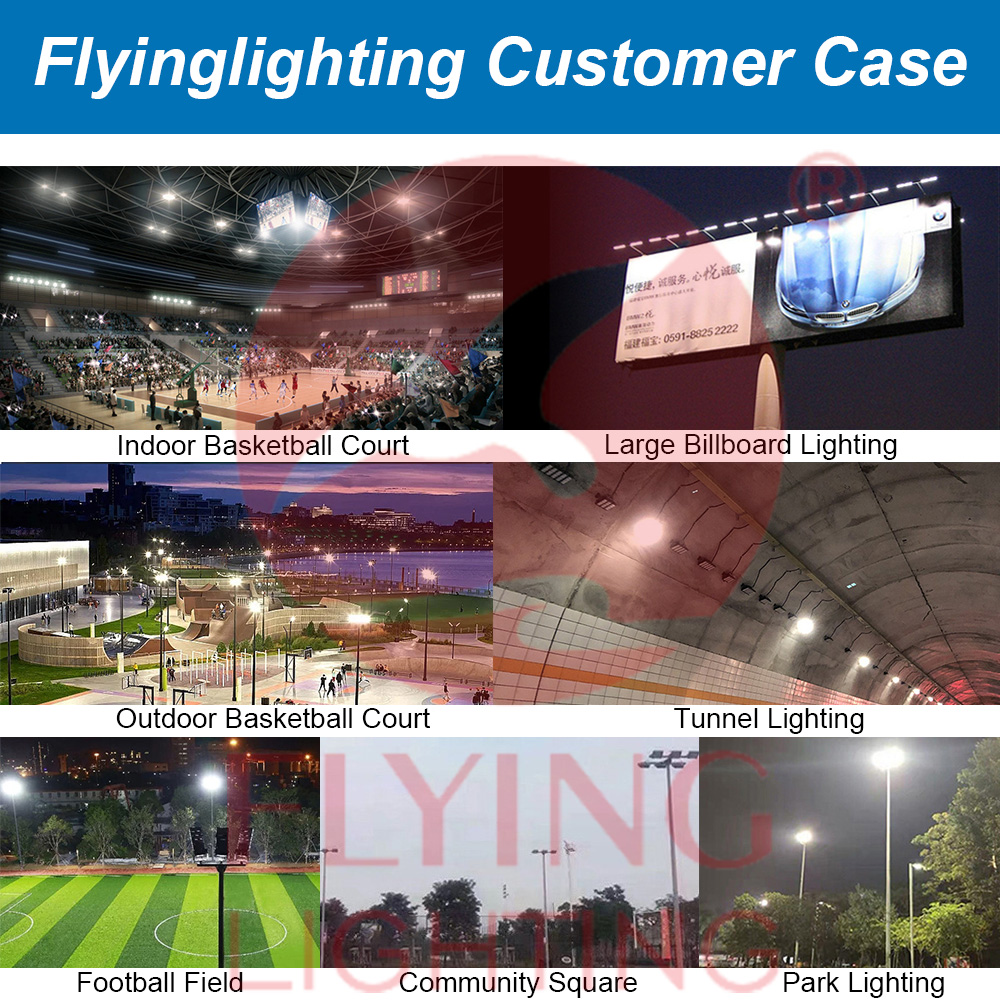Led Stadium Flood Light Waterproof IP66 1000W 500W 200W 100W Led Floodlight Football Sports Stadium High Mast Light with Pole