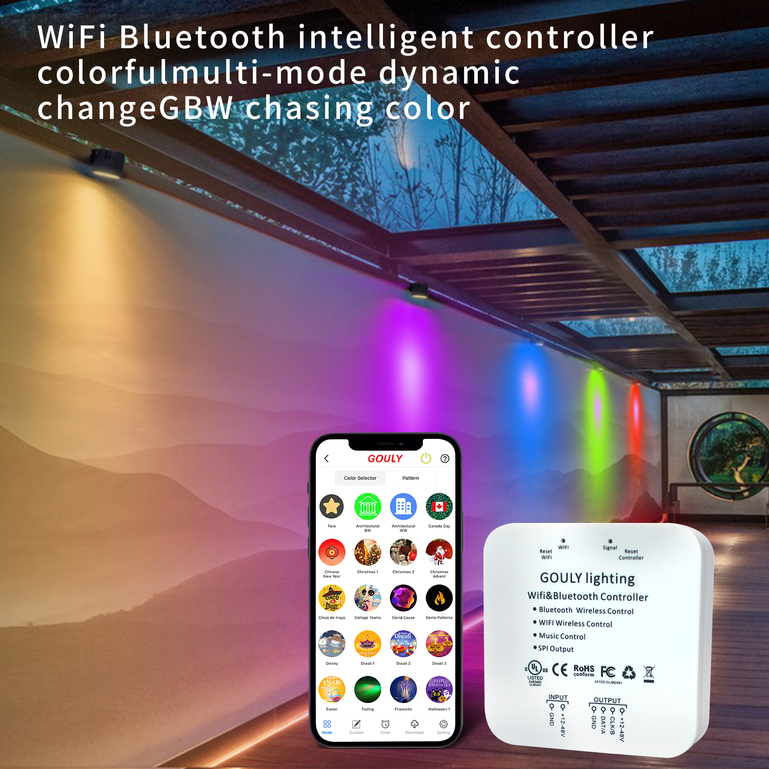 gouly Powerful Wifi Cloud Control Garden Led 3w 12v Rgbw Christmas Whgite Reflector Led Exterior Outdoor Spotlight