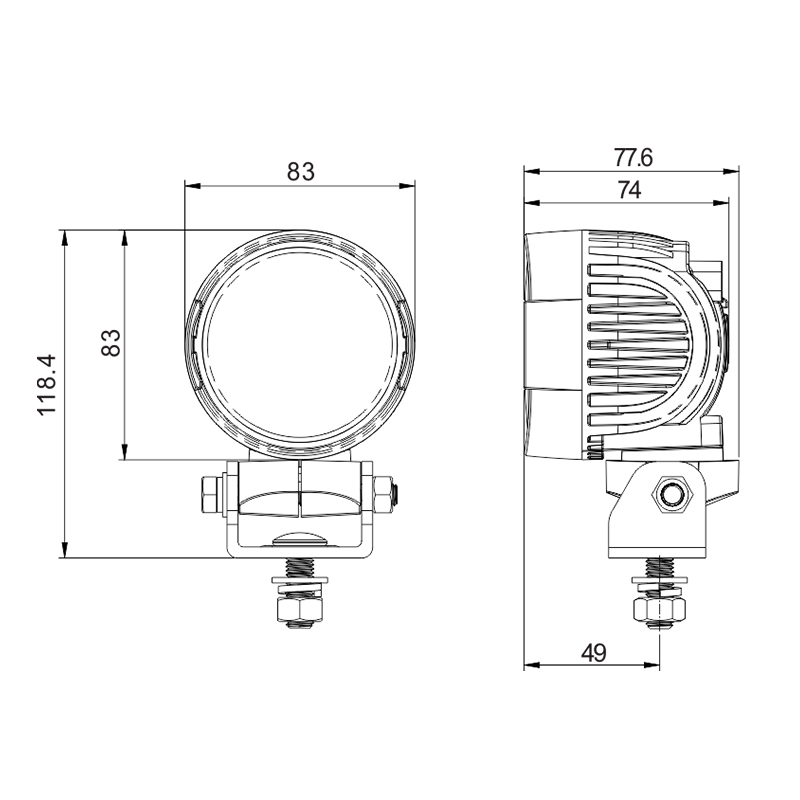 40W Wide Flood &amp; Long Spot 12V/24V LED Work Light for New Holland T7.300 Agriculture Tractor Auto Exterior Lighting