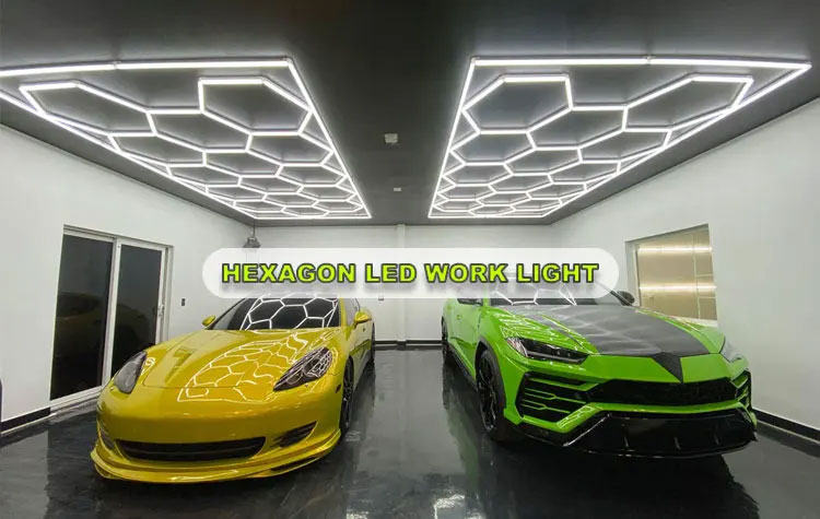 Car Wash Working Lights Inspection Detailing Honeycomb Hexagonal Portable Led Waterproof Garage Lighting Lamp