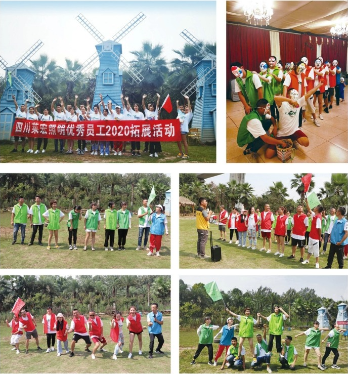 Company team building activities display