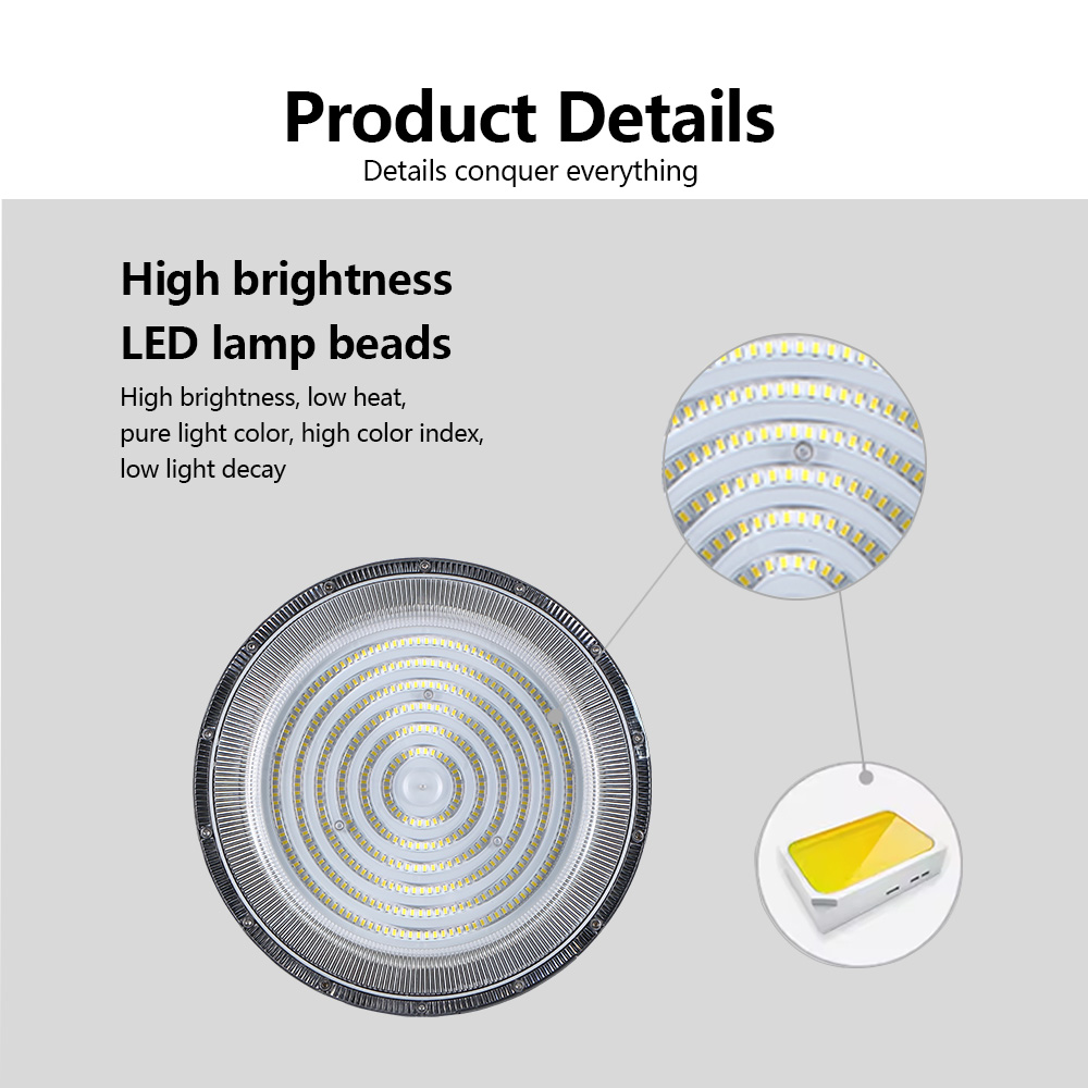 KCD Workshop Warehouse Industrial New Design Explosion-proof Lighting 50w 100w 150w 200w UFO High Lumen High Bay Light