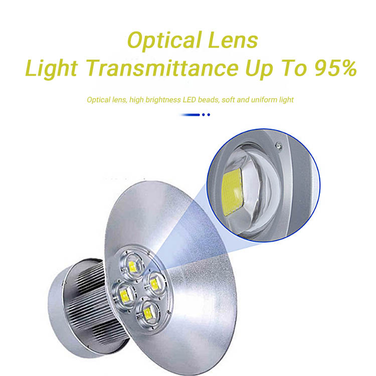 LED High Bay Lights 100/150W IP65 Waterproof Aluminum Warehouse Workshop Industrial Lighting COB Highbay Lights 6000K
