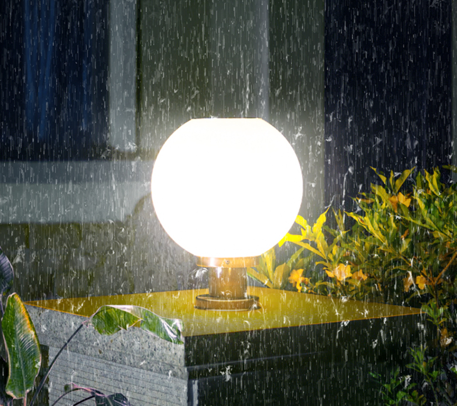 Solar Lights Outdoor Pillar Light Ball Garden