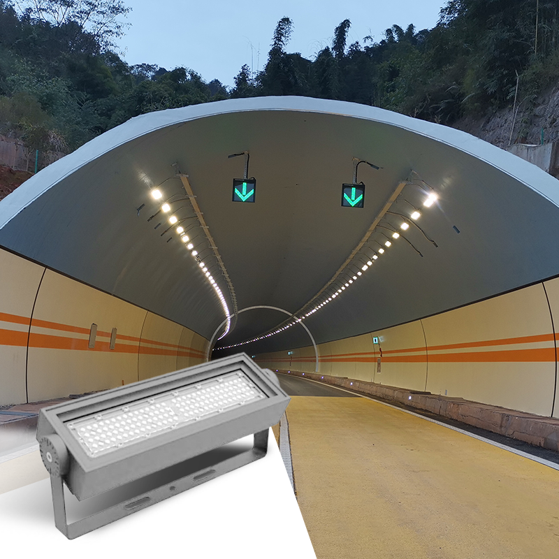 IP65 AC85-265V LED Tunnel Light No Stroboscopic 140lm/W 50W &amp; 100W for Stadium Square &amp; Warehouse &amp; Tunnel Aluminum Lamp Body