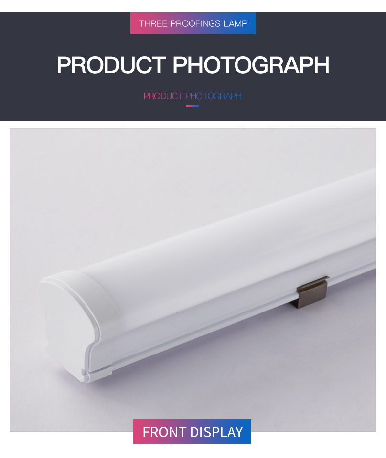 IP66 Tri-proof Led Light 130Lm/w 40W 4Ft 120cm 60W Garage Parking Lot LED vapor Tight Fixture Waterproof Tri-proof Led Light