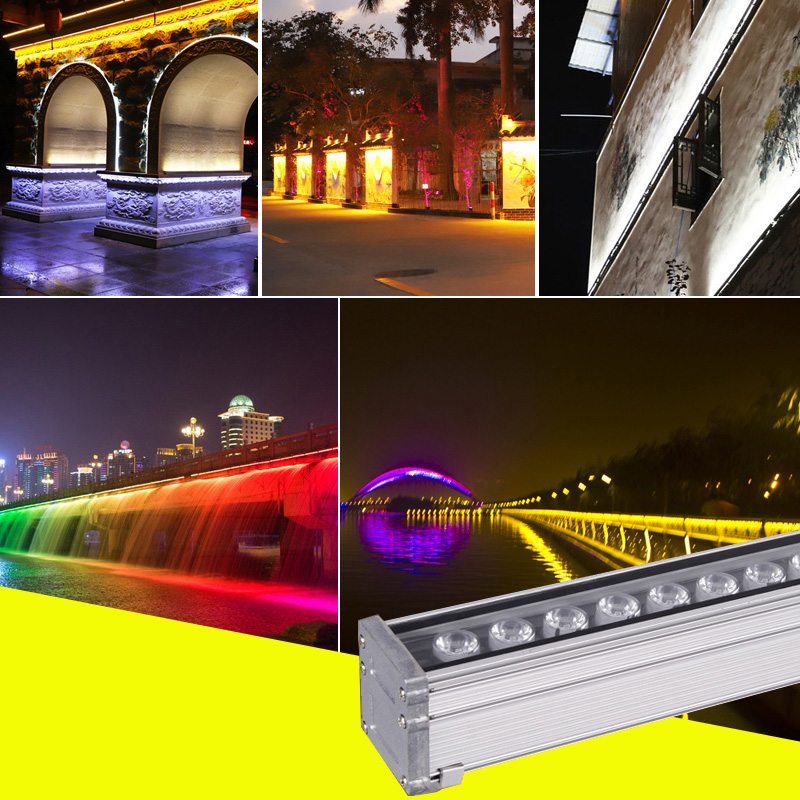 Linear Projector bar Billboard Rgb Landscape Wallwash Lighting 24W 36W Outdoor Dmx Led Wall Washer