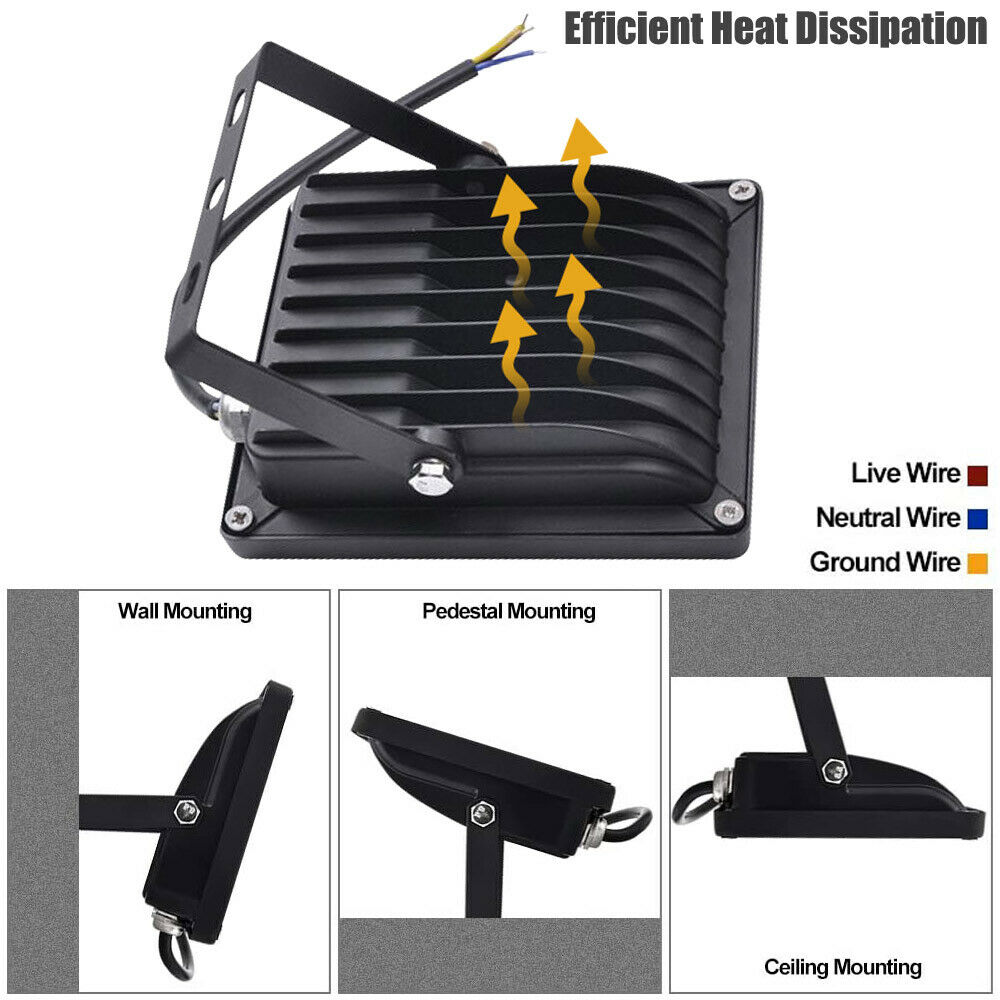 10w RGB Waterproof LED Floodlight Colour Changing Outdoor Garden Spotlight