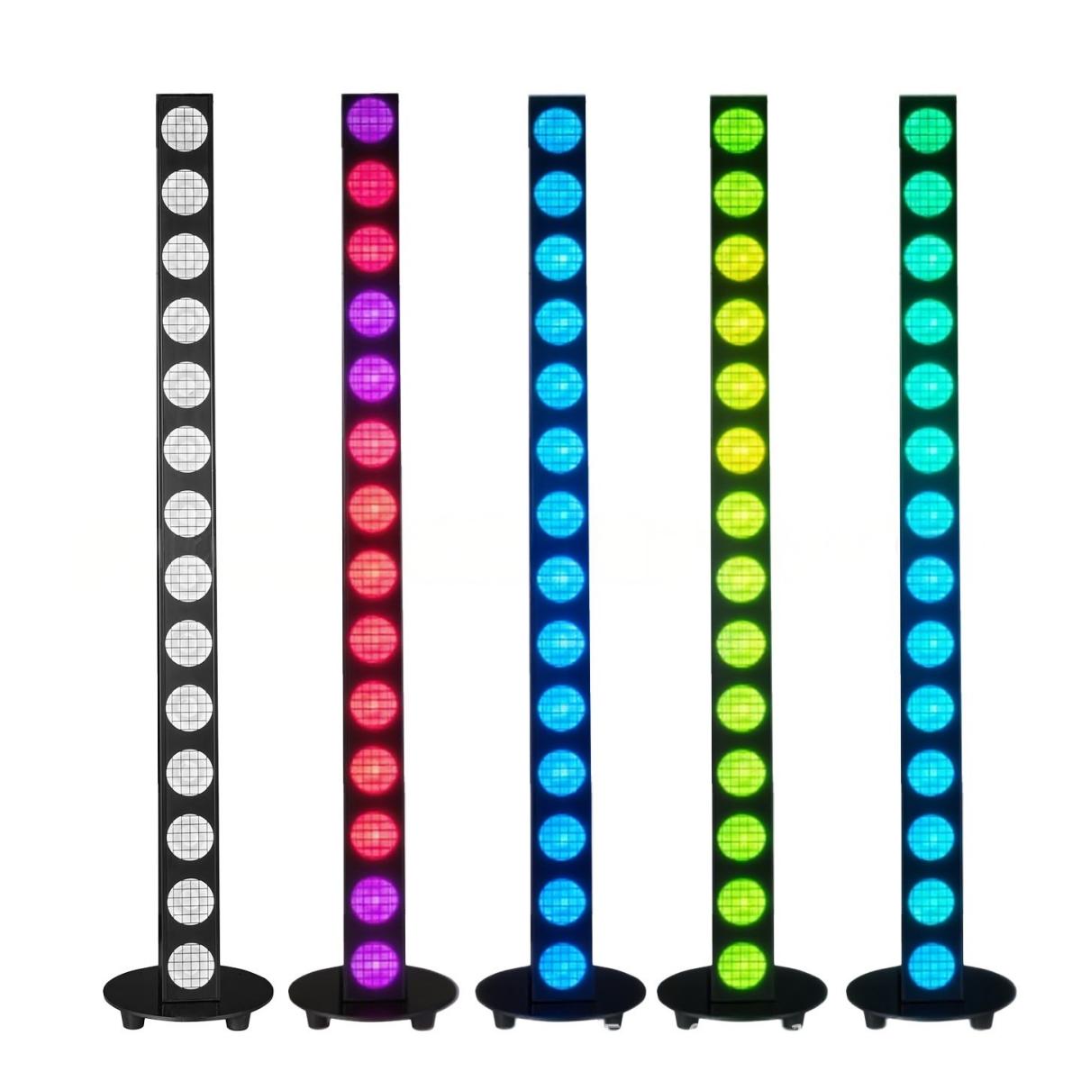 14x20W RGB 4-in-1 LED Wall Washer Light Bar DMX512/Sound-Activated Control 95 CRI for Stage Lighting DJ/Disco/Party/Club/Wedding