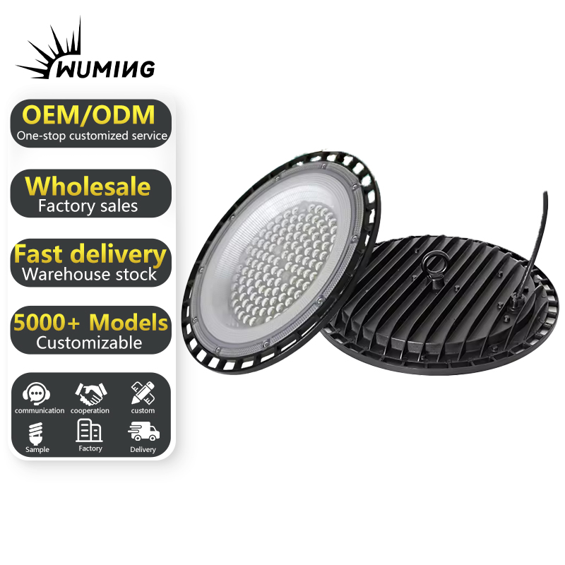 Factory Price Industrial Lighting SMD2835 Aluminum 100W-400W UFO High Bay Light for Warehouse Parking Lot IP65 5-Year Warranty
