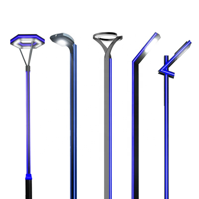 Aluminium Lights Solar Garden Lights Outdoor Landscape Waterproof IP65 Pole Lamp Park Post Top Outdoor LED Garden Light