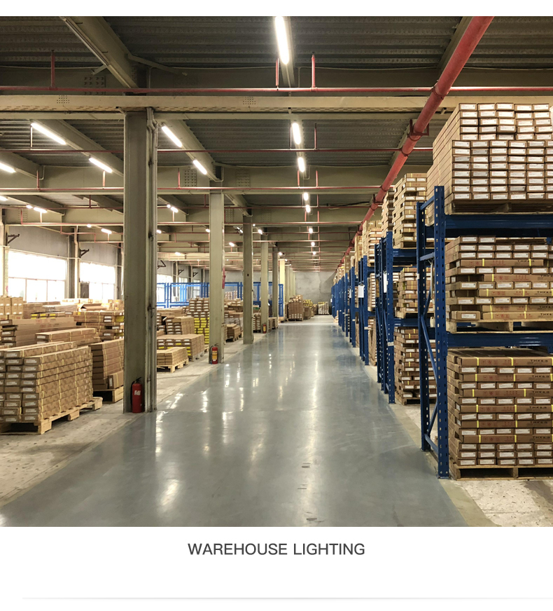 IP66 Tri-proof Led Light 130Lm/w 40W 4Ft 120cm 60W Garage Parking Lot LED vapor Tight Fixture Waterproof Tri-proof Led Light