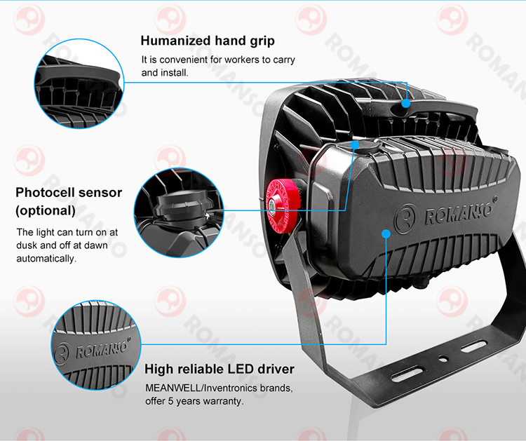 600W 800W 1000W High Mast LED Flood Lights for Outdoor Stadiums COB Chip with IP66 Rating
