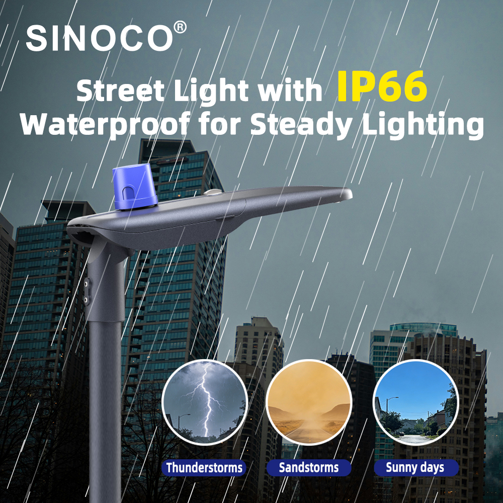 Commercial Lighting CE RoHS Outdoor Road Lamp Waterproof IP66 Pole Lamp Post Pathway 60W Led Street Light Garden Parking Lot