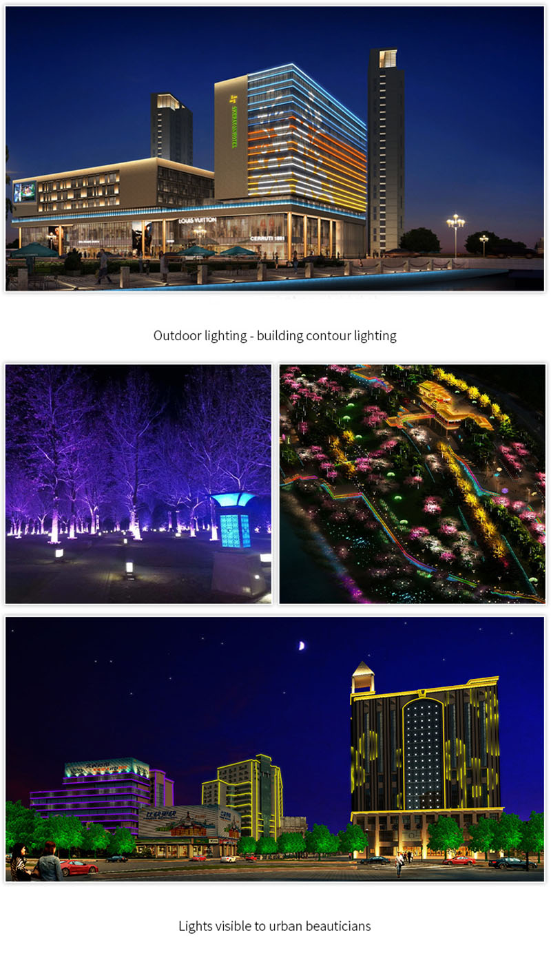 Linear Wall Washer Light Dmx512 RGB Dc24v Led Building Light Strip 18w 24w 36w Wall Lamp Outdoor Architectural Lighting