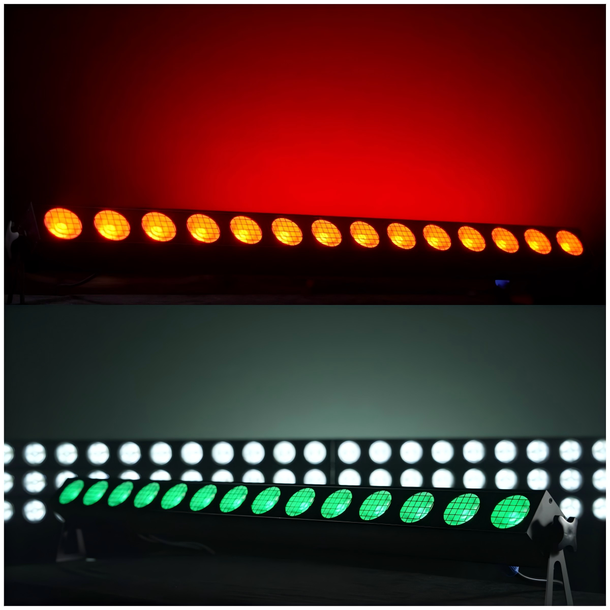 14x20W RGB 4-in-1 LED Wall Washer Light Bar DMX512/Sound-Activated Control 95 CRI for Stage Lighting DJ/Disco/Party/Club/Wedding