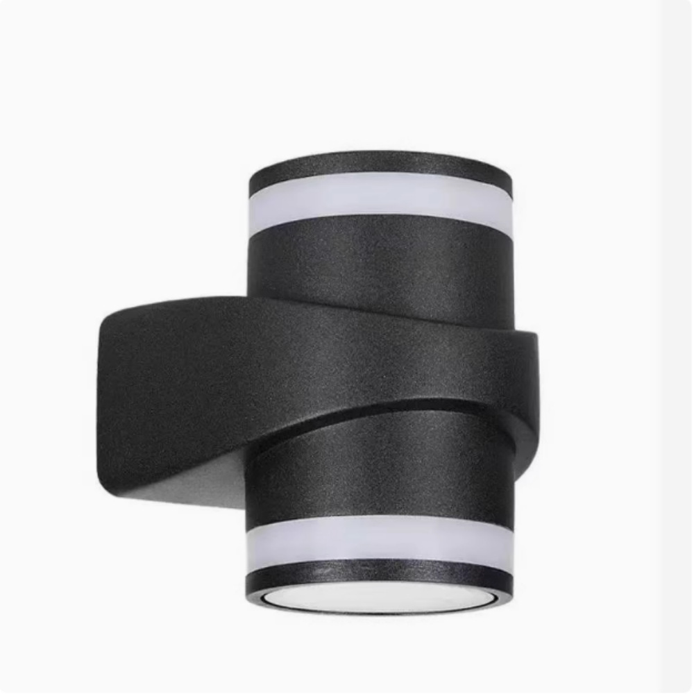 Powered Hotel LED Outdoor Wall 6W Double Head Square PC 3000K Exterior Wall Spotlights for Courtyard Fashion Simple Design