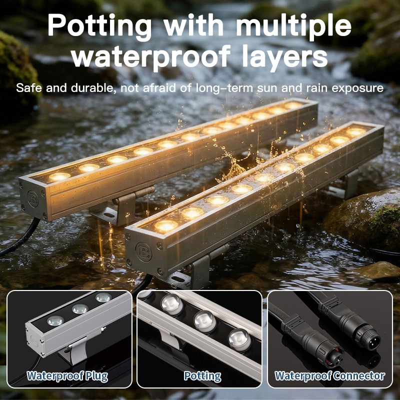 Aluminum RGB 36W220V Led Wall Washer Light For Building Exterior Wall Decoration