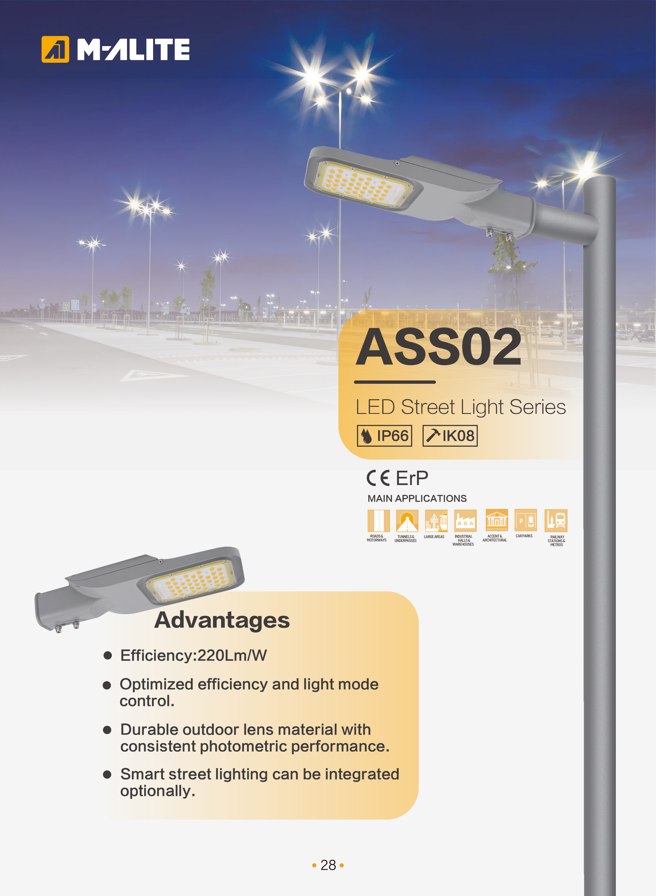 Industrial LED street light view 2