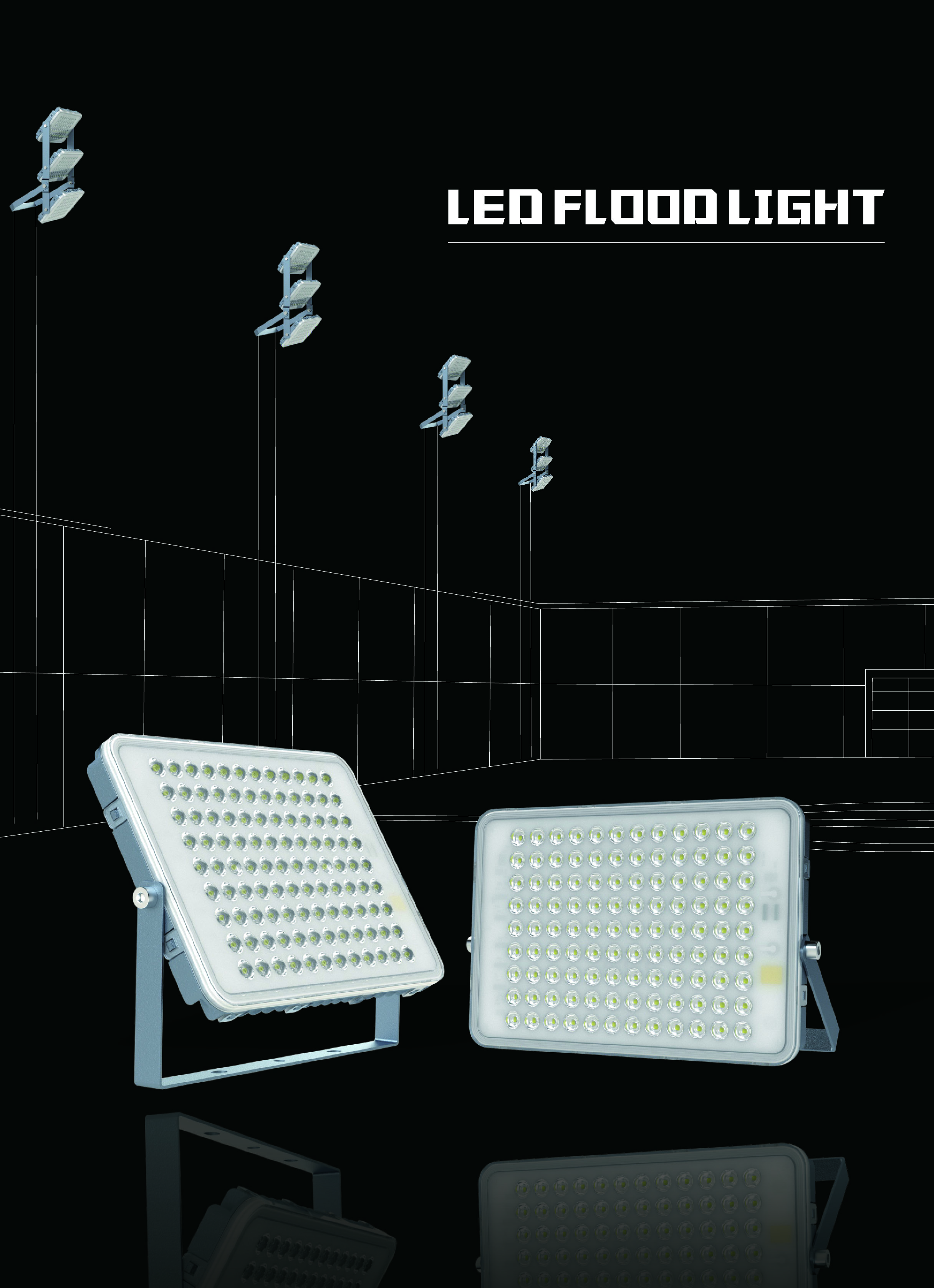 Flood Light Specification Diagram