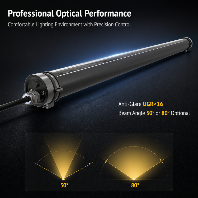 Vapor Tight Solution Functional Seamless Connection LED Tubular Light for Dairy Farm
