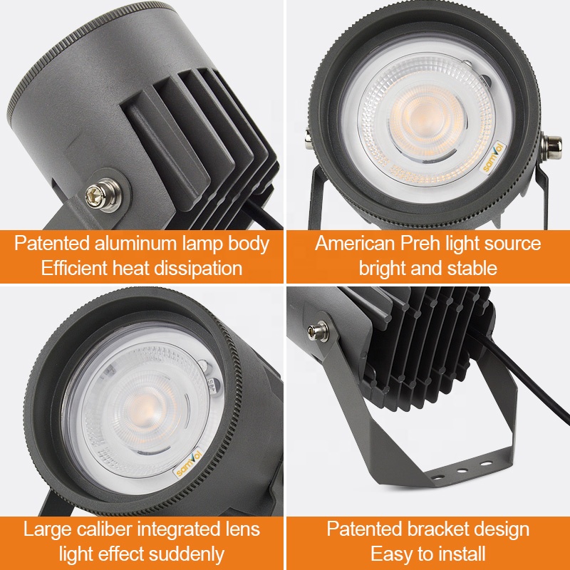 LED Spot Light Outdoor IP67 High Penetration Spotlight for Architectural Lighting Garden Villa