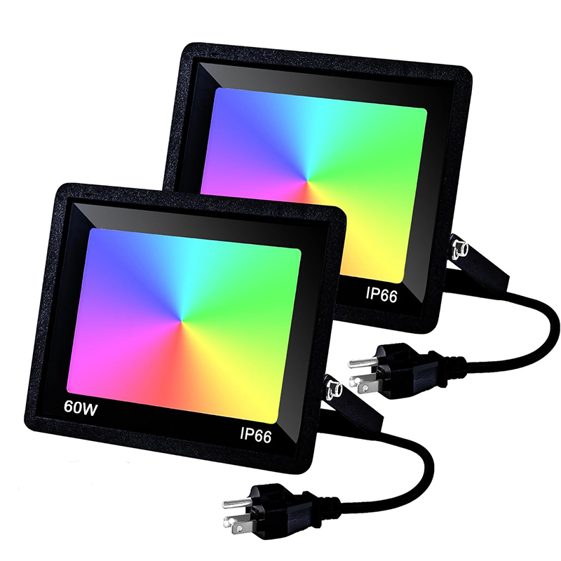 IP66 Waterproof RGBW Smart Timing Music Sync Indoor Floodlights Color Changing Led Stage Landscape Grouping Flood Lights Outdoor